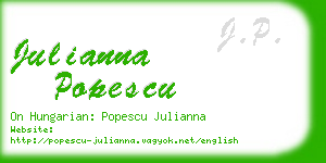 julianna popescu business card